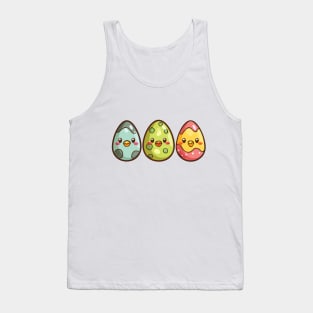 3 cute easter eggs happy easter Tank Top